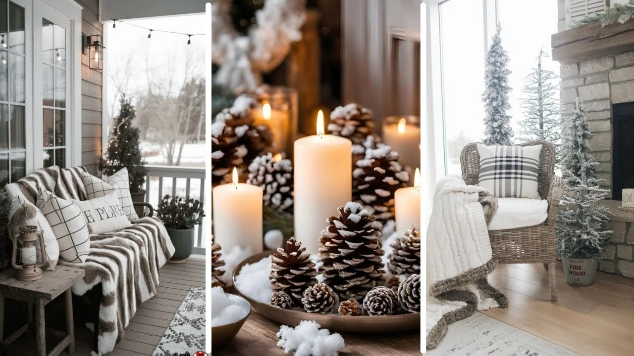 Cozy winter home decor and accessories found during a sale